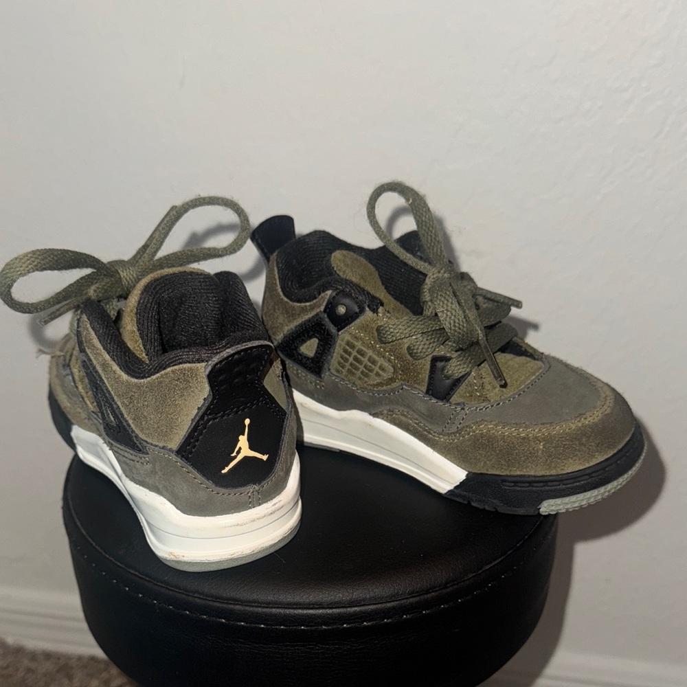 Jordan Kids' Olive and Black Sneakers